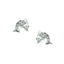Ohrstecker Delfin Glas Weiss