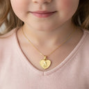 Goldanhänger Engel Herz mit Gravur - Little Bijou