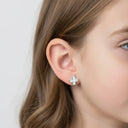 Ohrstecker Kleeblatt Weissgold - Little Bijou