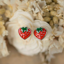 Ohrstecker Erdbeere Lack Little Bijou