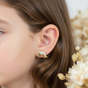 Ohrstecker Delfin Glas Weiss - Little Bijou