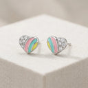 Ohrstecker Herz Lack Zirkonia Little Bijou