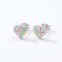 Ohrstecker Herz Lack Zirkonia Little Bijou