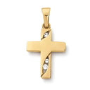 Goldanhänger Kreuz Zirkonia Little Bijou