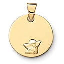 Goldanhänger Engel Gravurplatte klein Little Bijou