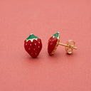Ohrstecker Erdbeere Email Little Bijou