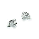 Ohrstecker Delfin Glas Weiss Little Bijou