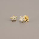 Ohrstecker Stern Gold Zirkonia Little Bijou