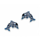 Ohrstecker Delfin Silber blau Little Bijou