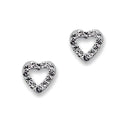 Ohrstecker Herz Glas weiss Little Bijou