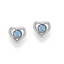 Ohrstecker Herz Glas hellblau Little Bijou