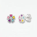 Ohrstecker Blume mit Zirkonia & Lack Little Bijou