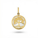 Goldanhänger Lebensbaum Perlmutt weiss - Little Bijou