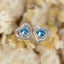 Ohrstecker Herz Glas hellblau Little Bijou