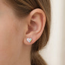 Ohrstecker Herz Lack Zirkonia Little Bijou