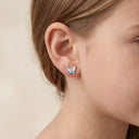 Ohrstecker Schmetterling Email blau/hell pink Little Bijou