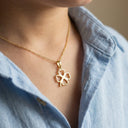 Goldanhänger Kleeblatt Kontur Little Bijou